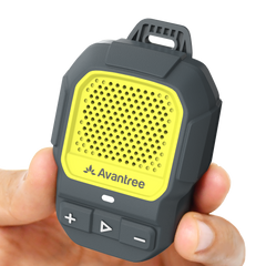 ShareCast Solo Clip-On Auracast Wearable Speaker, compact Bluetooth speaker for music, hands-free calls, and Auracast group listening.