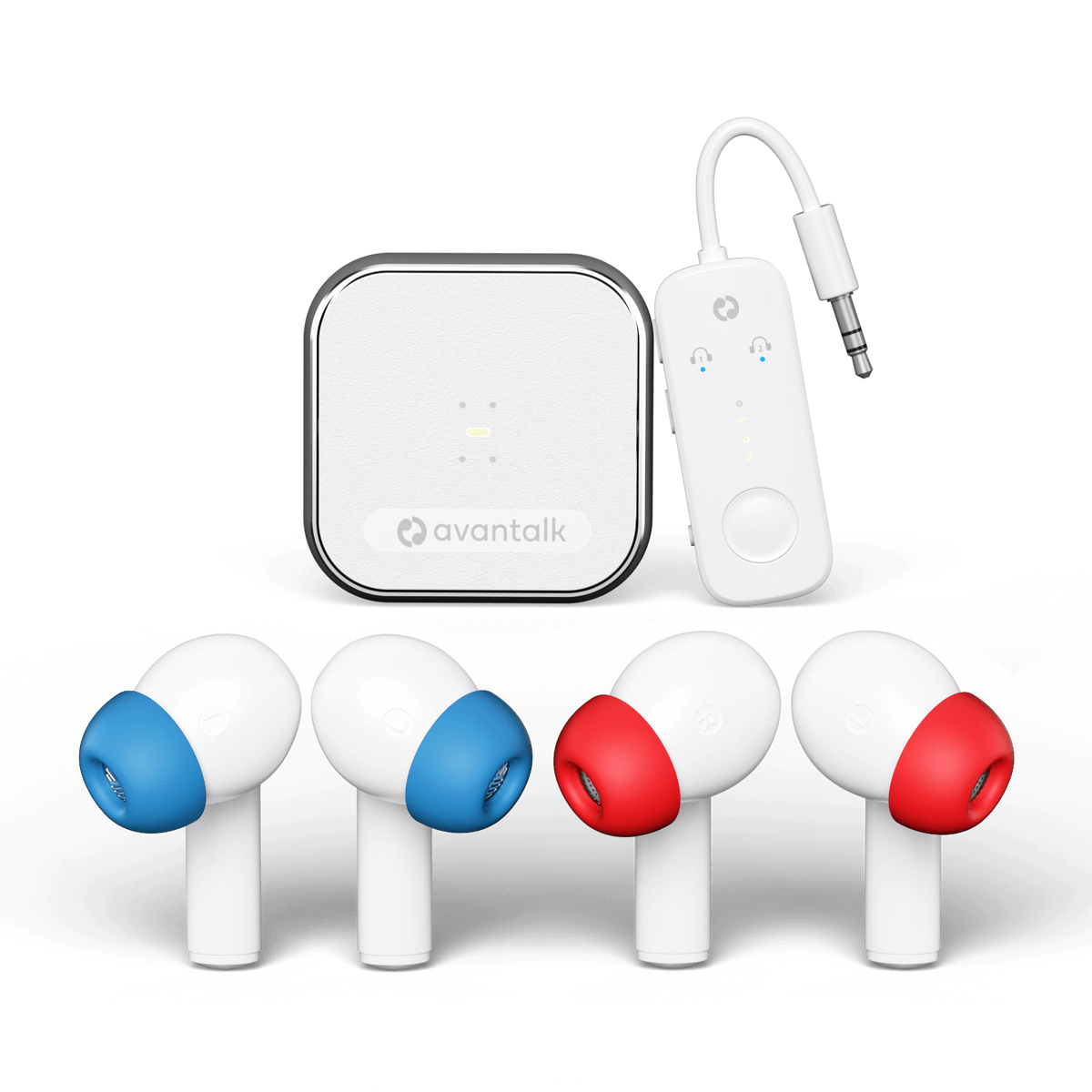 Sky Infinity NC Noise-Canceling Earbuds & Adapter. Plug-and-play transmitter, ideal for flights and everyday listening.



