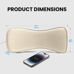 Slumber 2 Bluetooth Pillow Sleep Headphones with 4 flat speakers and white noise, product size pillow case 460mm × 160mm × 33mm