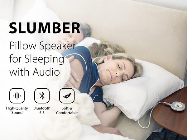 Slumber Pillow Speaker for Sleeping with Audio, high-quality audio, Bluetooth 5.3, soft and comfortable 