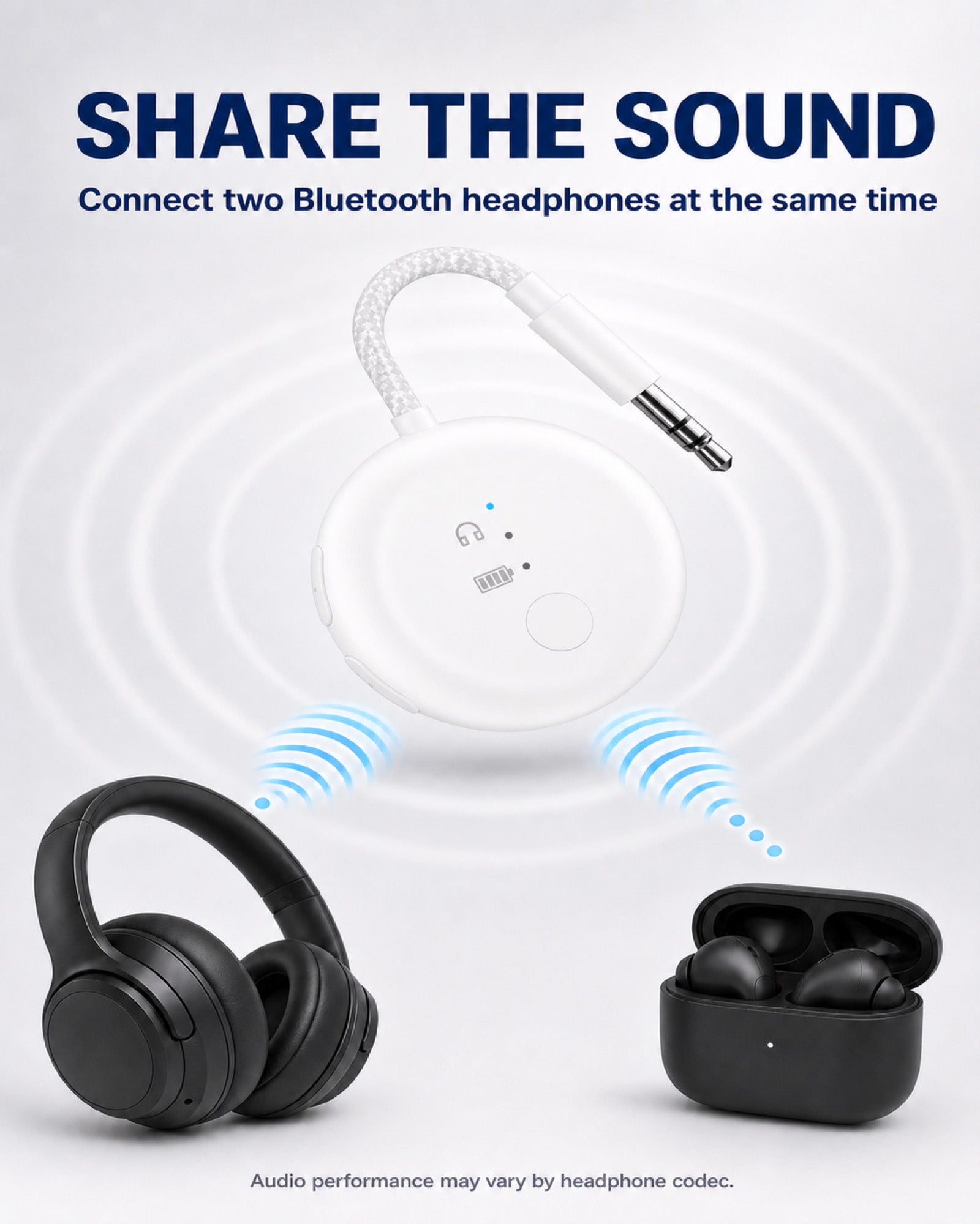 SoundJet R1 | Airplane Bluetooth Adapter for Two Headphones