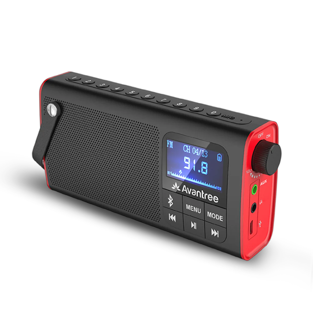 SP850 Portable Radio with Bluetooth Speaker. Connect to your phone, tablet, or PC to play music wirelessly.