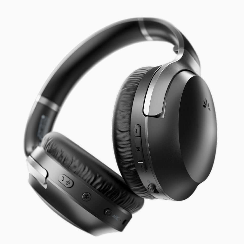 Aria Pro 2 Bluetooth Headphones with Mic for Computer, Noise Filtering Microphone for Clear Calls with independent volume control