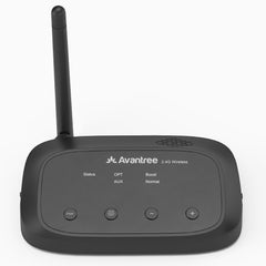 Quartet Wireless Broadcasting Set for Parties and Outdoor Activities, optical, AUX, and RCA inputs for TVs, mixers, and projectors.