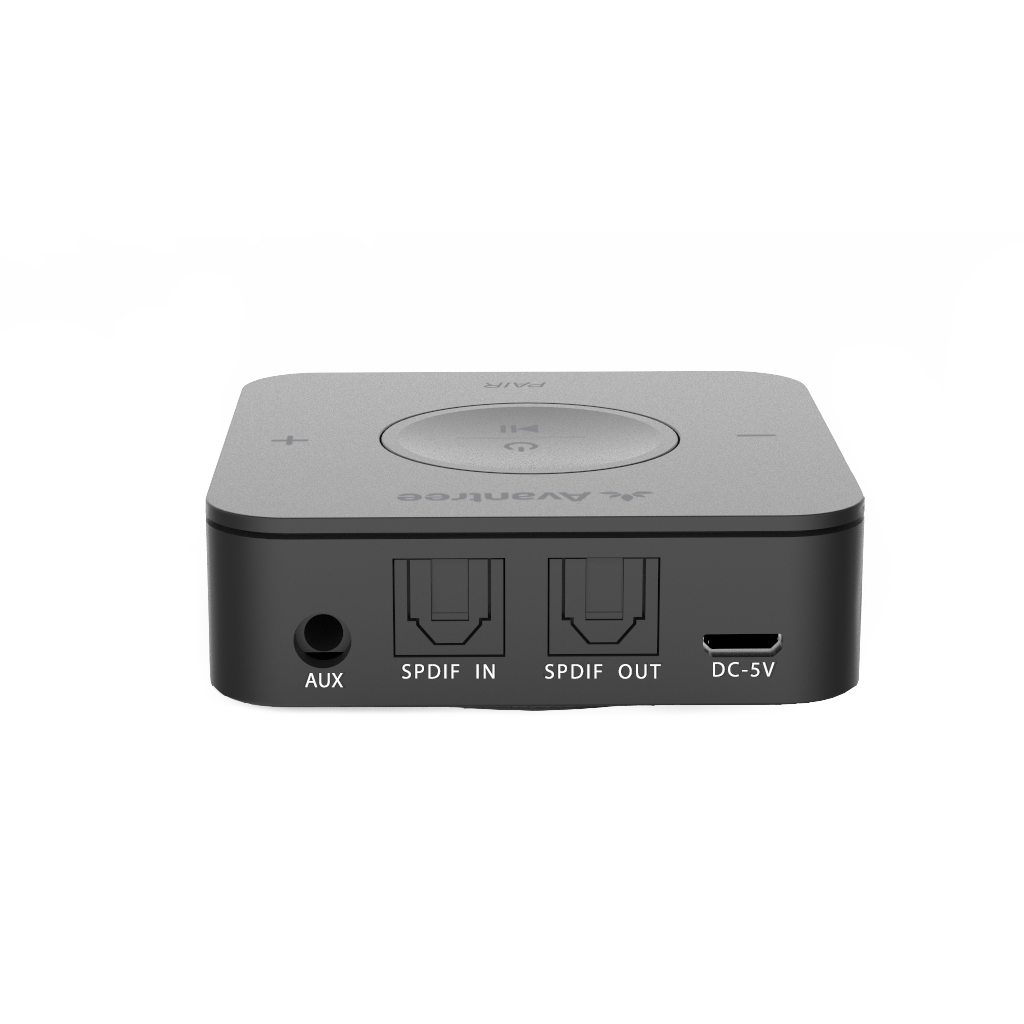 TC417 Portable Bluetooth Audio Transmitter & Receiver, supports optical, AUX, and RCA audio connections