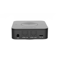 TC417 Portable Bluetooth Audio Transmitter & Receiver, supports optical, AUX, and RCA audio connections