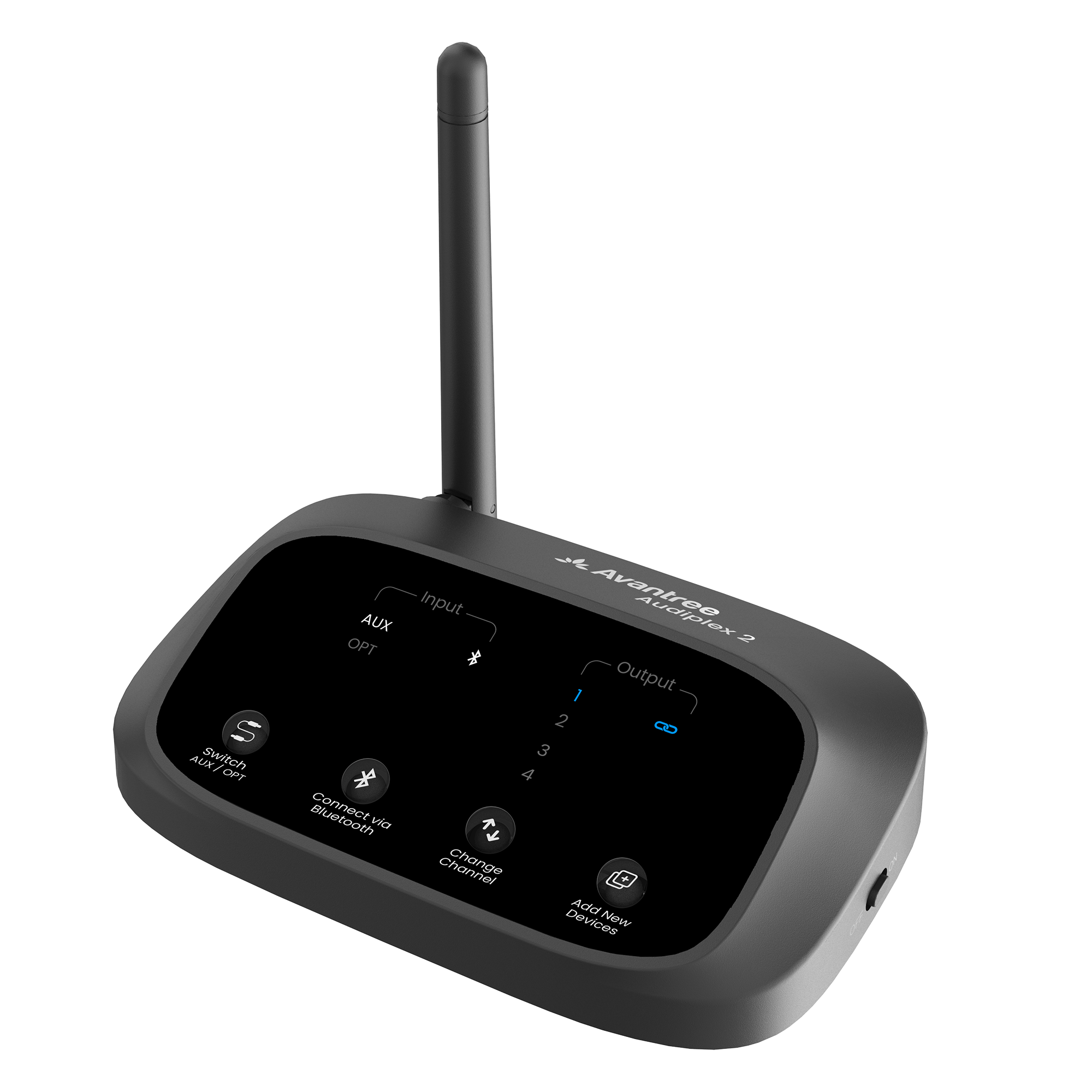 Audiplex M3 & MX Add-On Transmitter
Wireless Audio Transmitter with Optical / AUX / Bluetooth Inputs, and Mic Support, 165ft Range, Multi-Channel for Group Listening