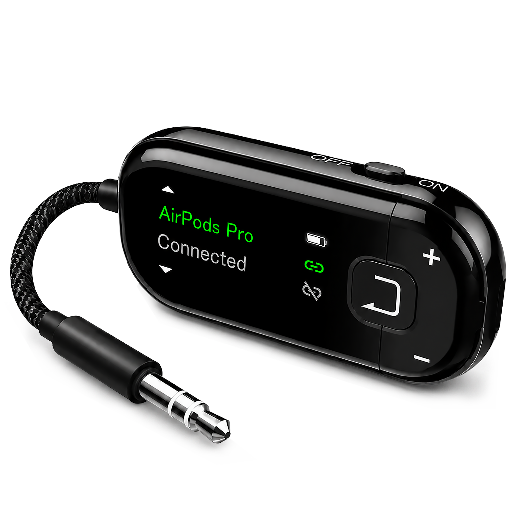 Voyager Bluetooth 5.4 Airplane Adapter with OLED Screen & Auracast