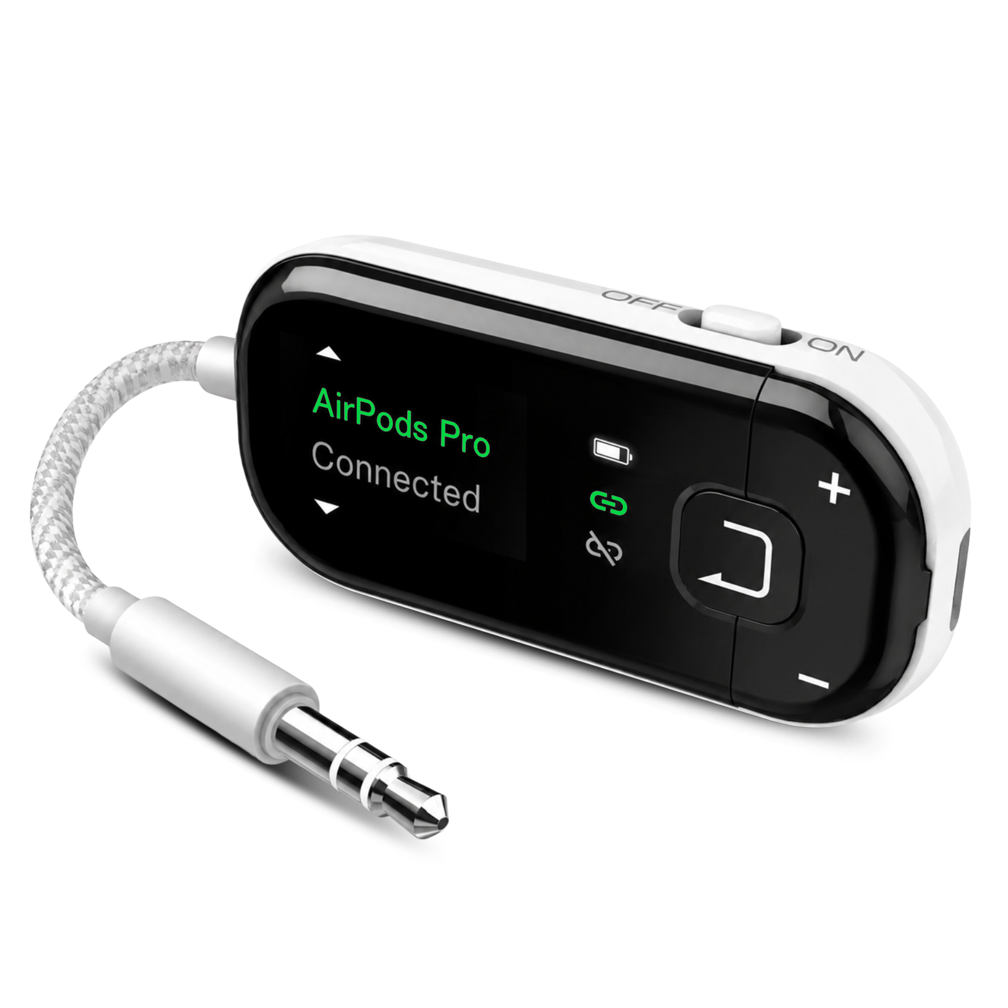 Voyager Bluetooth 5.4 Airplane Adapter with OLED Screen & Auracast