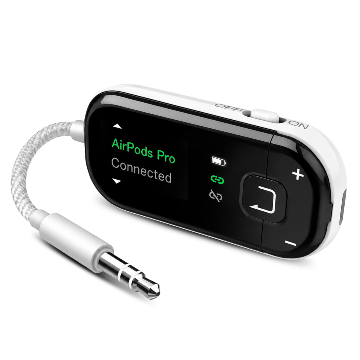 Voyager Bluetooth 5.4 Airplane Adapter with OLED Screen & Auracast