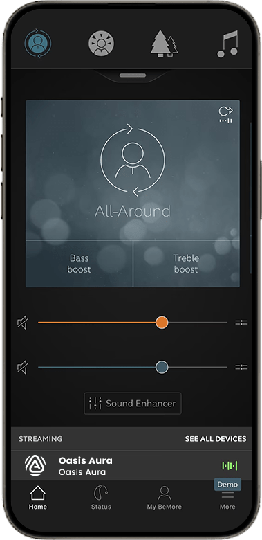 Danalogic BeMore broadcast and surroundings volume controls